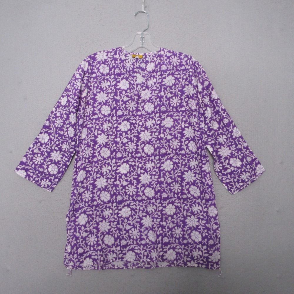 Roberta Roller Rabbit Tunic Top Dress Girls 10 Purple Floral Tassel Lightweight